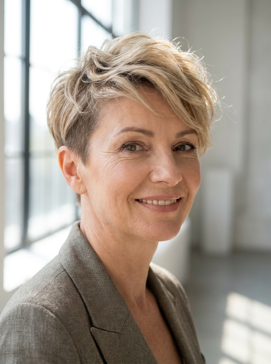 Soft Pixie Cut als Frisuren für kurze Haare ab 50 Inspiration 2026